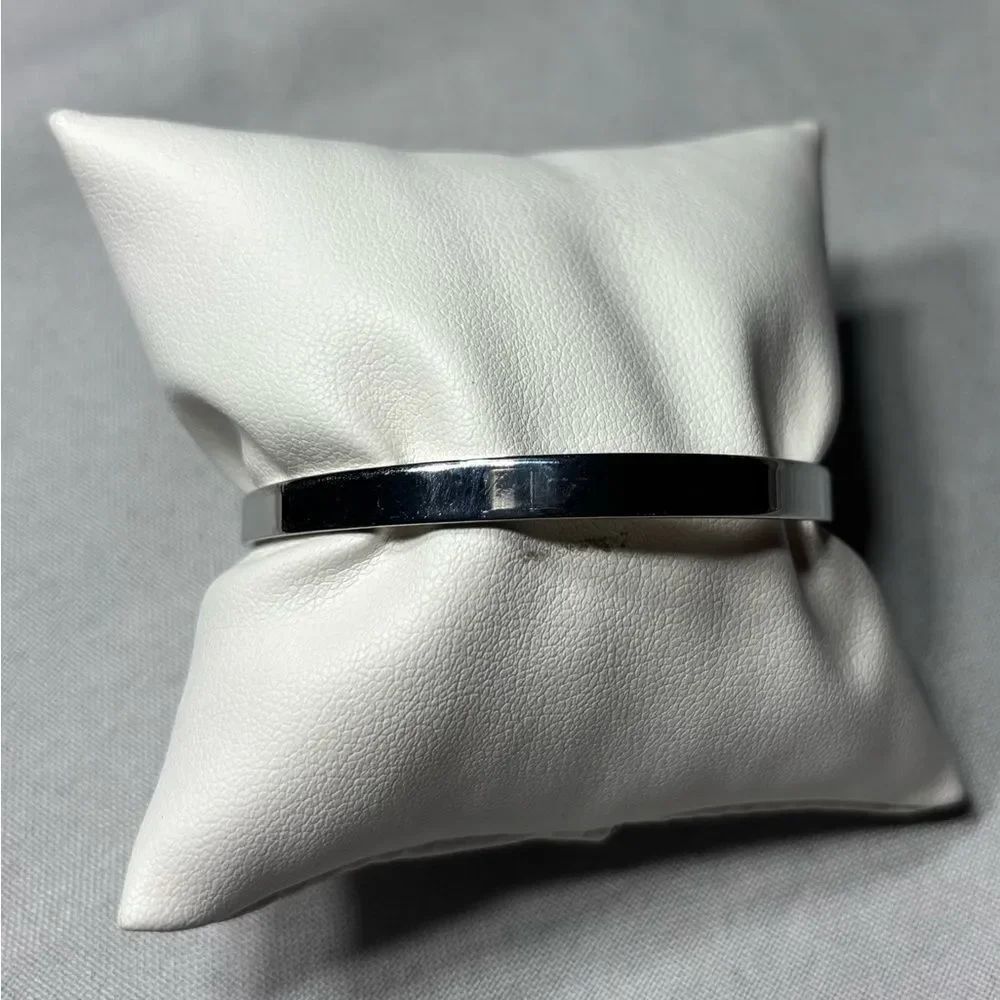 New! Silvertone Boho Open Cuff Adjustable Bracelet